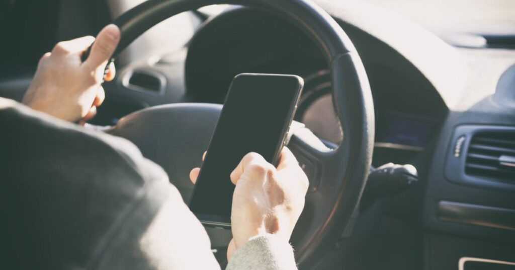 DISTRACTED AT THE TIME OF THE ACCIDENT