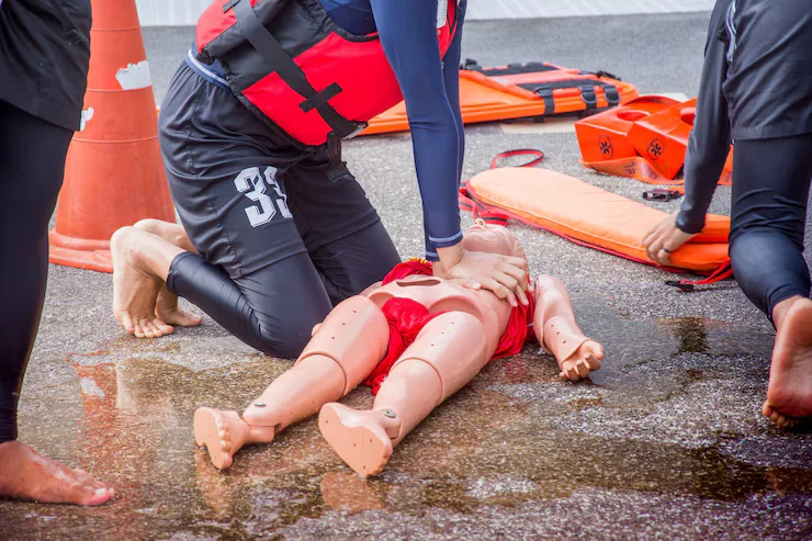 lifeguard or a beachgoer