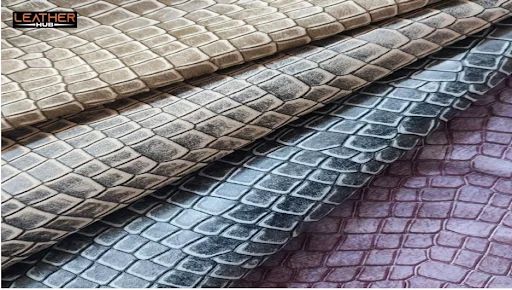 Crocodile embossed leather