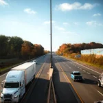 road with trucks