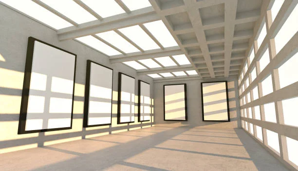 can an art exhibition room have windows