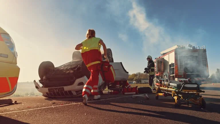 highway truck wreck in Charlotte
