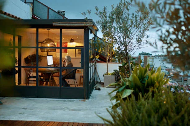 cozy backyard office