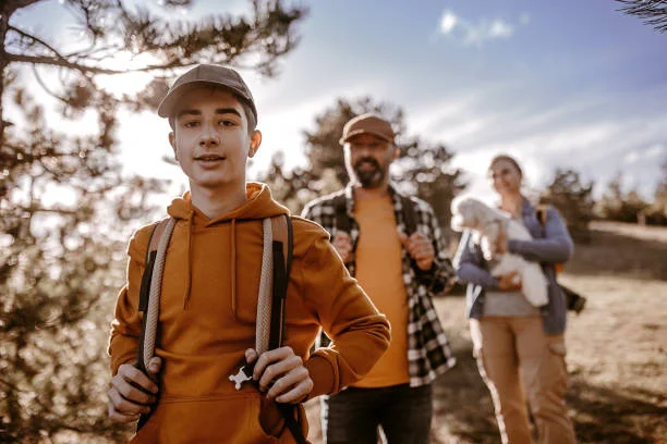family hiking