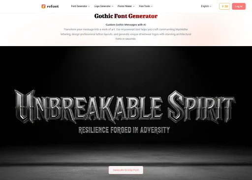 Gothic font generator