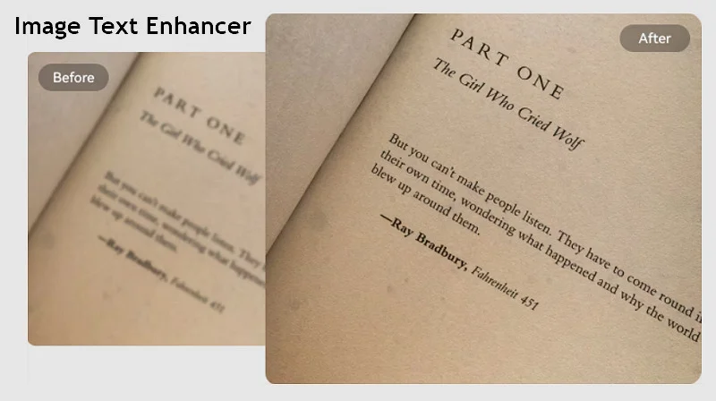 Image Text Enhancers