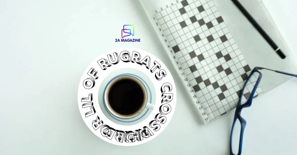 Close-up of a crossword puzzle with a pencil, highlighting the clue "Phil or Lil of Rugrats" with the answer TWIN filled in the grid