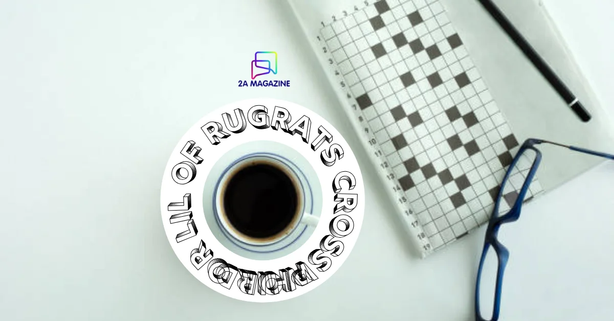 Close-up of a crossword puzzle with a pencil, highlighting the clue "Phil or Lil of Rugrats" with the answer TWIN filled in the grid