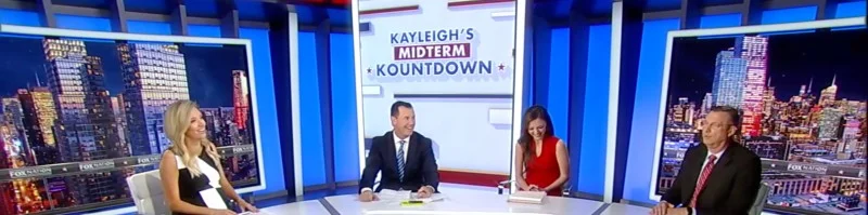 Brianna Lyman on the Fox Nation television set of 'Kayleigh's Midterm Kountdown' with host Kayleigh McEnany.