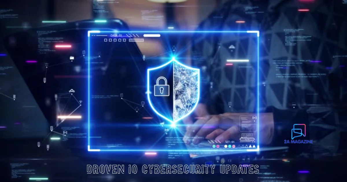 Cybersecurity shield and lock icon representing droven io cybersecurity updates and data protection in 2026