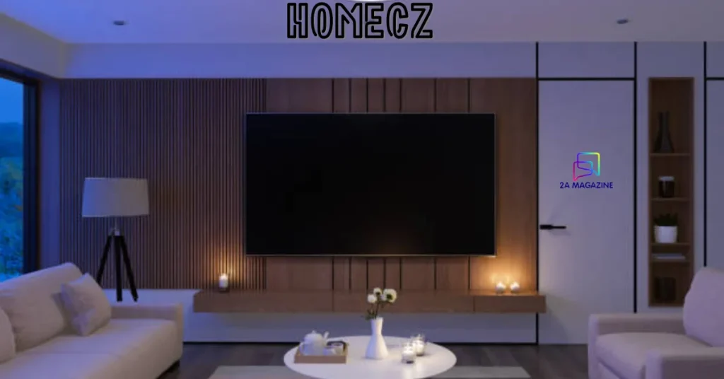 smart home interior with minimal Zen design and ambient lighting for modern homecz living