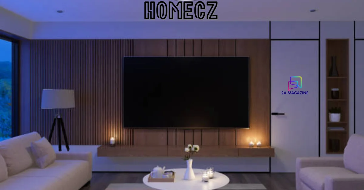 smart home interior with minimal Zen design and ambient lighting for modern homecz living