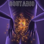 Person holding inflamed joint with natural herbal remedy ingredients nearby representing goutabio benefits