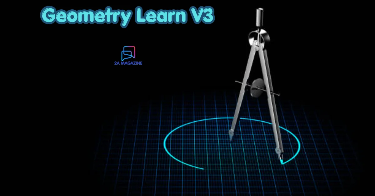 A student using a tablet to learn geometry interactively with Geometry Learn V3