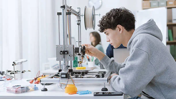 Engineering students working in university laboratory Spain