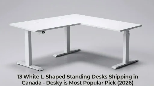 White L-Shaped Standing Desks