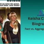 Keisha Combs with blonde hair at event with companion - Sean Combs sister biography fact check