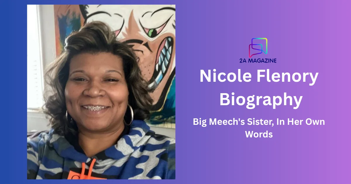 Nicole Flenory smiling in a blue hoodie, featured image for her biography as the real-life sister of BMF's Big Meech.