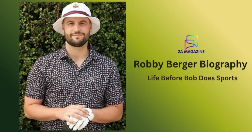 Robby Berger in his signature white bucket hat and golf glove — featured image for the Robby Berger biography