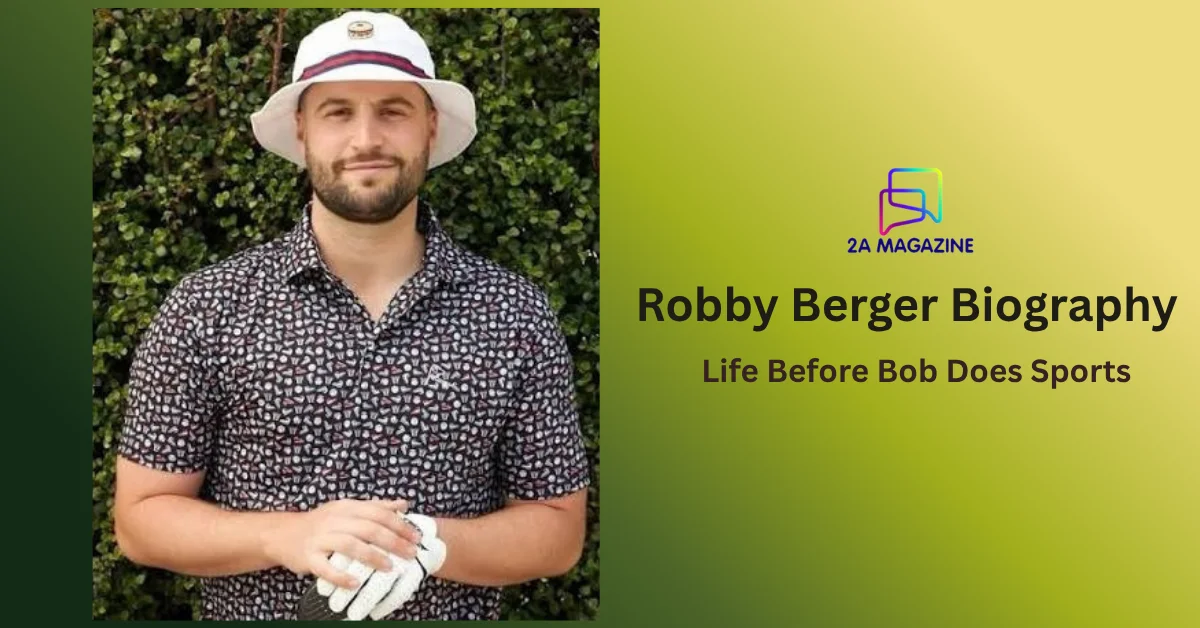 Robby Berger in his signature white bucket hat and golf glove — featured image for the Robby Berger biography