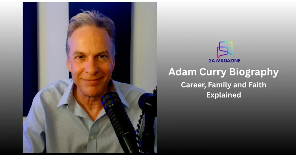 Adam Curry biography: the Podfather seated at his podcast microphone