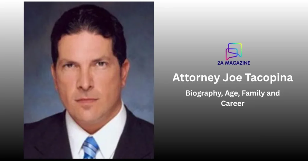Attorney Joe Tacopina in a professional studio headshot wearing a dark suit and blue tie