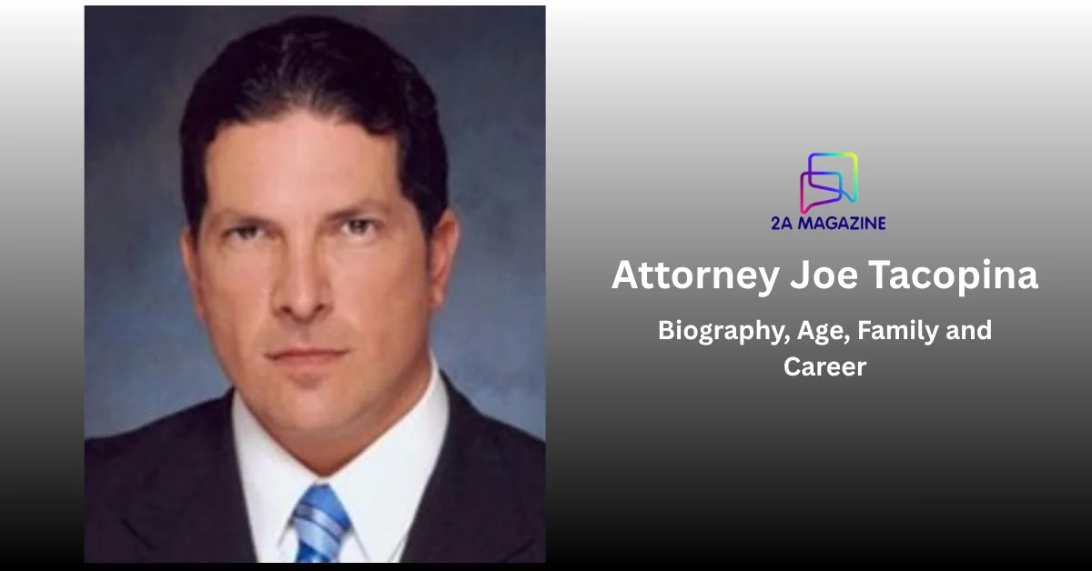 Attorney Joe Tacopina in a professional studio headshot wearing a dark suit and blue tie