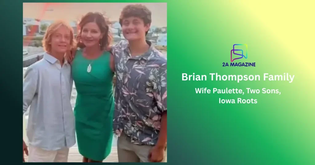 Paulette Thompson and her two sons, the Brian Thompson family, in a family photo from Facebook