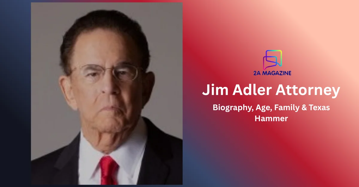 Jim Adler, the Houston personal injury attorney known as The Texas Hammer, in a dark suit and red tie