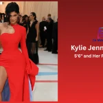Kylie Jenner in a one-shoulder red gown and heels at the Met Gala — featured image for her height, 5'6" (168 cm)