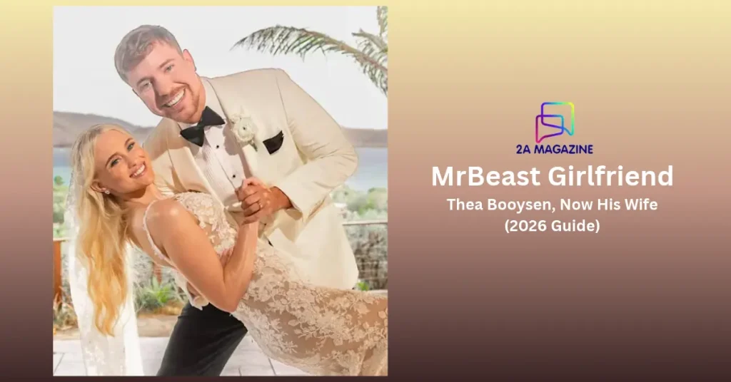 MrBeast and Thea Booysen at a public event." That's wrong for this image. It's a wedding shot.