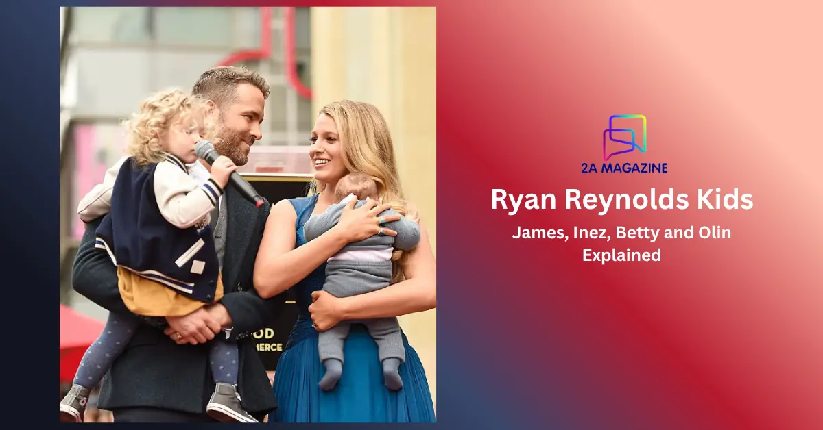 Ryan Reynolds and Blake Lively hold daughters James and Inez at his Hollywood Walk of Fame ceremony, December 2016