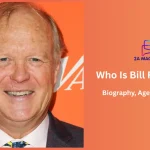 Actor Bill Fagerbakke, the voice of Patrick Star, smiling in front of an orange Nickelodeon event backdrop